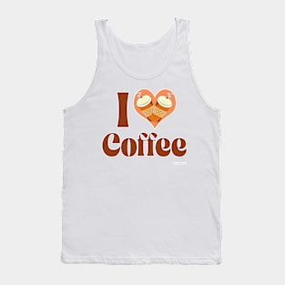 I Love Coffee Cute Heart Design Tank Top